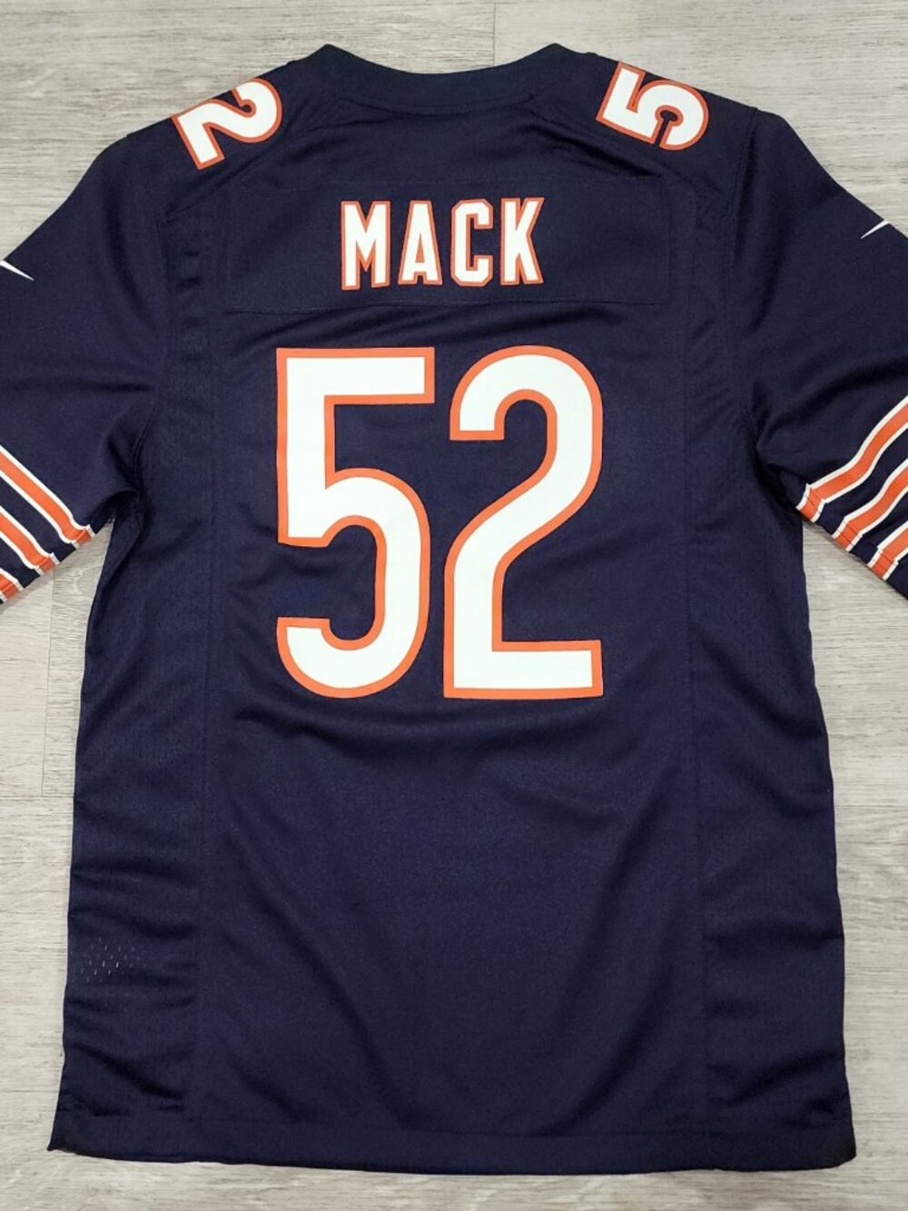 Nike NFL On Field Chicago Bears Khalil Mack #52 Blue 100 Yr Patch Limited Jersey - Picture 8 of 9
